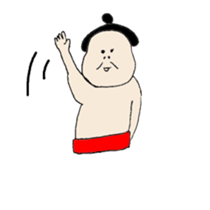 happy sumo wrestler sticker #11253878