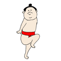 happy sumo wrestler sticker #11253880