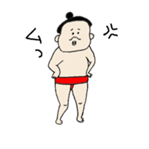 happy sumo wrestler sticker #11253883