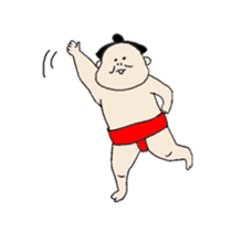happy sumo wrestler sticker #11253884