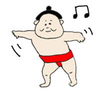 happy sumo wrestler sticker #11253885