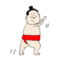 happy sumo wrestler sticker #11253890
