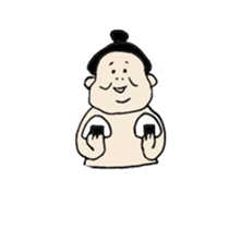 happy sumo wrestler sticker #11253892