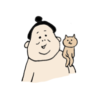 happy sumo wrestler sticker #11253893