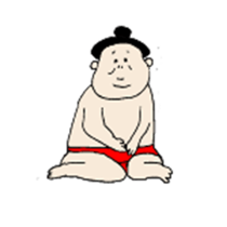 happy sumo wrestler sticker #11253898