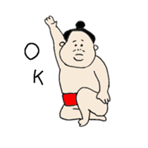 happy sumo wrestler sticker #11253903