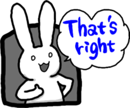 usable rabbit sticker #11255796