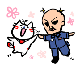 Helicopter Cat Nucchie sticker #11256260