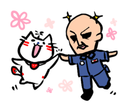 Helicopter Cat Nucchie sticker #11256260