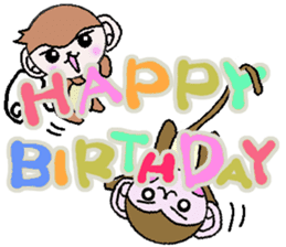 Of monkeys, congratulations, fully. sticker #11257972