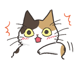 Daily life of Black cat and Calico cat sticker #11258128