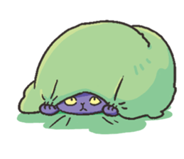 Daily life of Black cat and Calico cat sticker #11258133