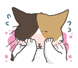 Daily life of Black cat and Calico cat sticker #11258135
