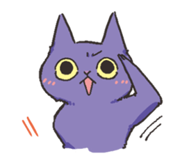 Daily life of Black cat and Calico cat sticker #11258137