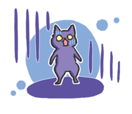 Daily life of Black cat and Calico cat sticker #11258138