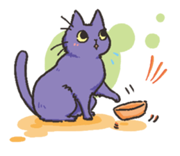 Daily life of Black cat and Calico cat sticker #11258140