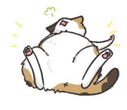 Daily life of Black cat and Calico cat sticker #11258141