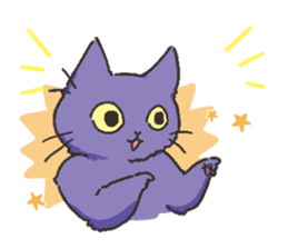 Daily life of Black cat and Calico cat sticker #11258142