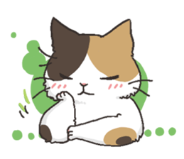 Daily life of Black cat and Calico cat sticker #11258144