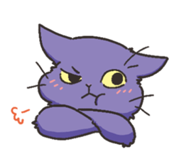 Daily life of Black cat and Calico cat sticker #11258146