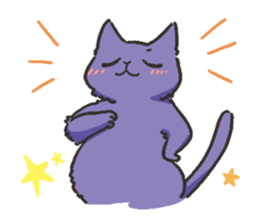 Daily life of Black cat and Calico cat sticker #11258147