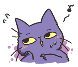 Daily life of Black cat and Calico cat sticker #11258151