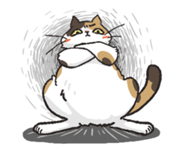 Daily life of Black cat and Calico cat sticker #11258152