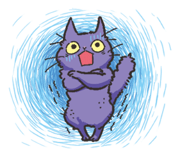 Daily life of Black cat and Calico cat sticker #11258164