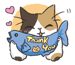 Daily life of Black cat and Calico cat sticker #11258166