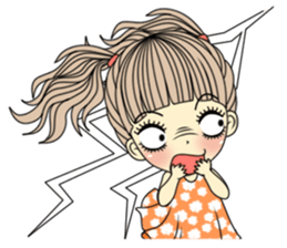 Honey cute girl sticker #11258318