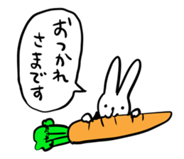 working suit rabbits2 sticker #11258904