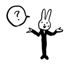 working suit rabbits2 sticker #11258924