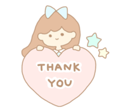 Pretty girl of the big ribbon sticker #11258929