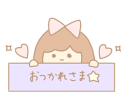 Pretty girl of the big ribbon sticker #11258958