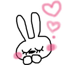 rosy cheeks rabbit sticker #11259491