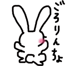 rosy cheeks rabbit sticker #11259497