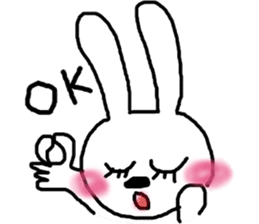 rosy cheeks rabbit sticker #11259502