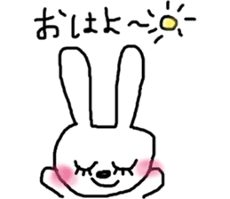 rosy cheeks rabbit sticker #11259506