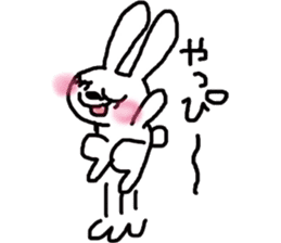 rosy cheeks rabbit sticker #11259513