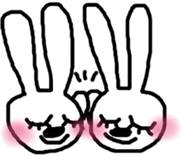 rosy cheeks rabbit sticker #11259516