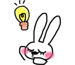 rosy cheeks rabbit sticker #11259517