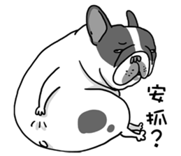 Half Sugar without ice frenchbulldog 2 sticker #11260063