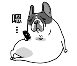 Half Sugar without ice frenchbulldog 2 sticker #11260074