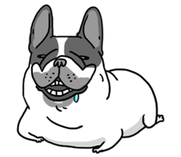 Half Sugar without ice frenchbulldog 2 sticker #11260082