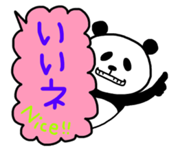 Panda in the Speech balloon 2 sticker #11262208