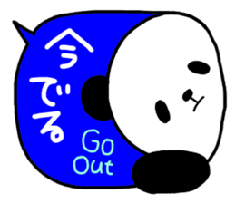 Panda in the Speech balloon 2 sticker #11262216