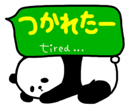 Panda in the Speech balloon 2 sticker #11262224