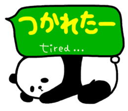 Panda in the Speech balloon 2 sticker #11262224