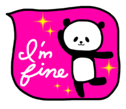 Panda in the Speech balloon 2 sticker #11262237