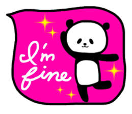 Panda in the Speech balloon 2 sticker #11262237